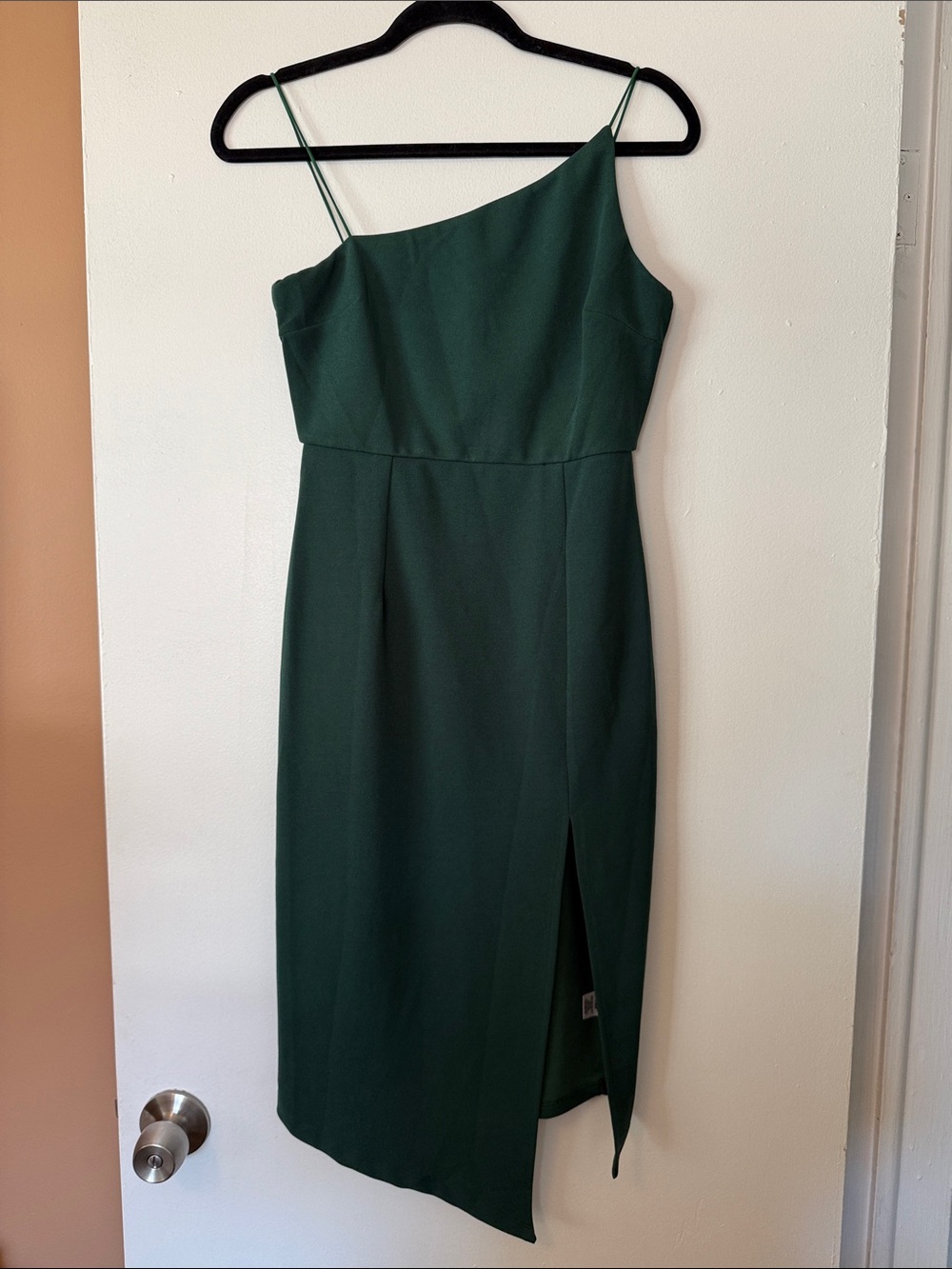 Showpo Elegant One-Shoulder Green Midi Dress
